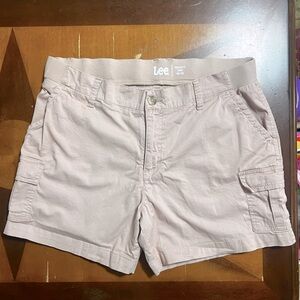 Women's Lee Mid-Rise Cargo Cotton Blend Shorts Size 16